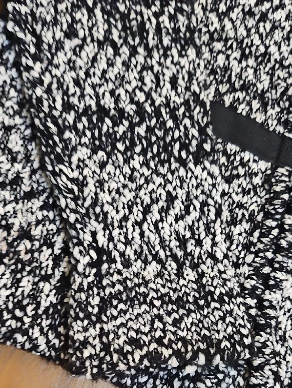Narciso Rodriguez Black and White Tweed Jacket Size Large